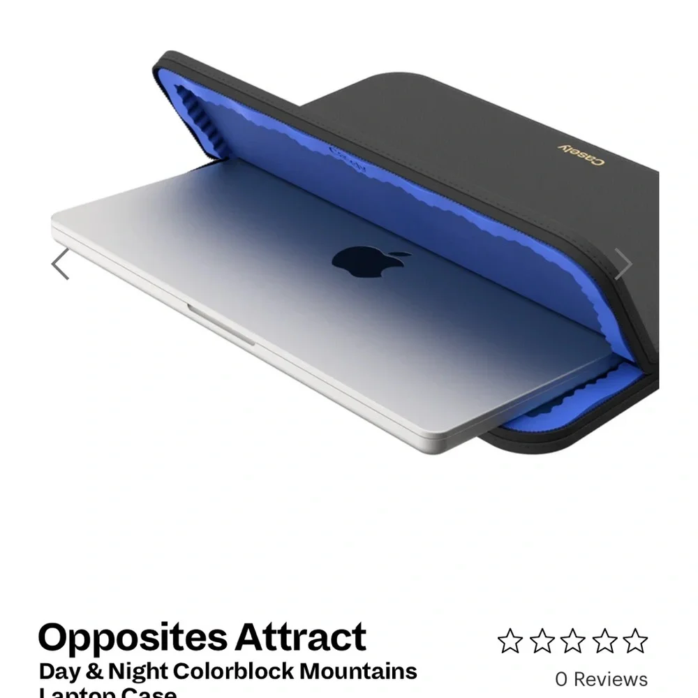 CaseCrown Black and Blue Laptop Sleeve - Slim Protective Case